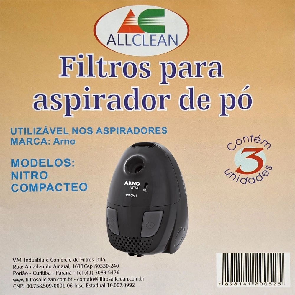 Saco aspirador Arno Nitro/ Compacteo - Allclean